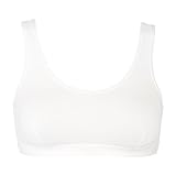 Cotonella, Brassiere in Cotone Elasticizzato, Senza Ferretto a Spalla Larga dal Sostegno Leggero - Elastici Rivestiti in Cotone - Art.GD487 - Bianco tg. 4