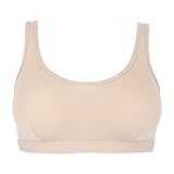 Cotonella, Brassiere in Cotone Elasticizzato, Senza Ferretto a Spalla Larga dal Sostegno Leggero - Elastici Rivestiti in Cotone - Art.GD487 - Beige tg. 4