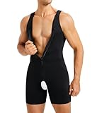 Bafully Compressione Uomo Shapewear Canotta Contenitiva Snellente Intimo Modellante Full Body Shaper Fitness Canottiera Dimagrante Pancia con Pantaloncini da Gamba