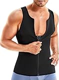 Gotoly Shpewear Waist Trainer Uomo Maglietta Compressione Gliet Snellente Canotta Contenitiva Modellante Dimagrante Pancia Piatta Canottiera Sportivo Fitness (Nero, XL)